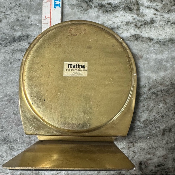 Vintage MCM Brass Matina World Globe Old Bookends - Picture 9 of 10